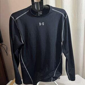 Under Armour Black and Gray Long Compression Shirt